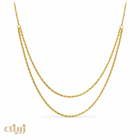 گردنبند طلا طنابی دورج لوکس 