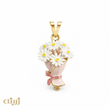 آویز طلا عروسکی طرح دسته گل کد N0846 