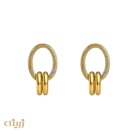 گوشواره طلا میخی رولو کبریتی