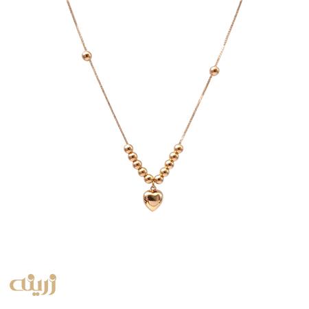 گردنبند طلا قلب گوی لوکس