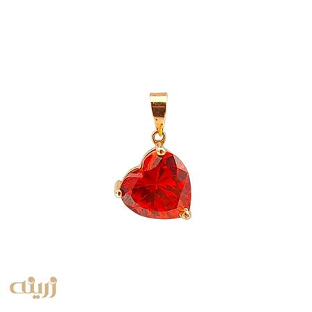 آویز طلا قلب طرح جواهر
