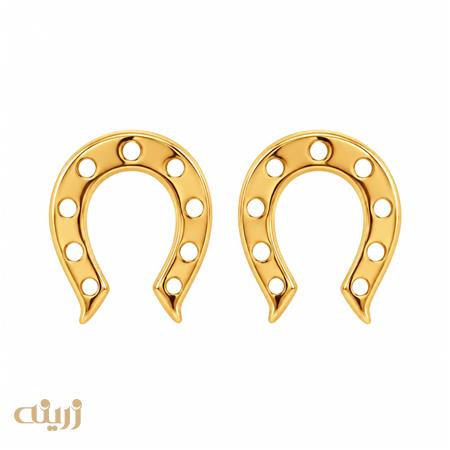 گوشواره طلا طرح نعل سبک کد E0337