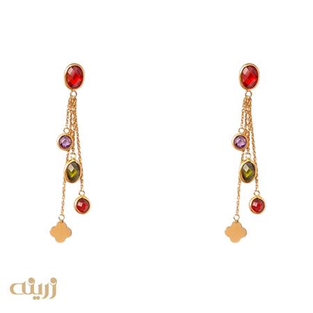 گوشواره طلا مارکو میخی آویزدار