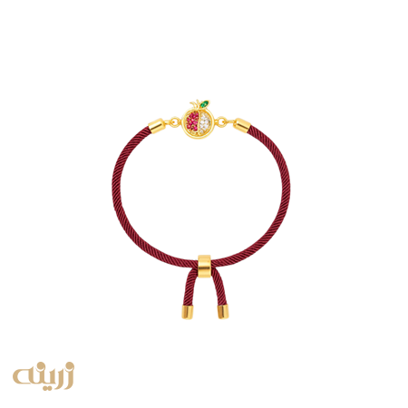 دستبند طلا انار برگ دار کادویی	