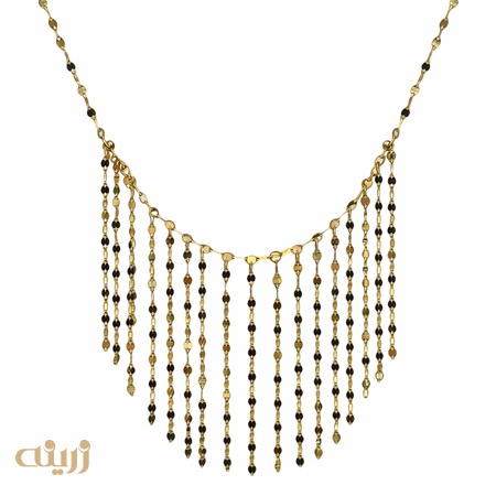 گردنبند تمام پولکی شرابه ای 