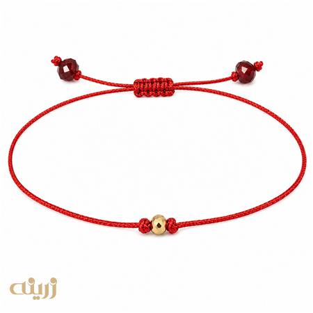 دستبند رد استرینگ با گوی طلا تراش کد B0281