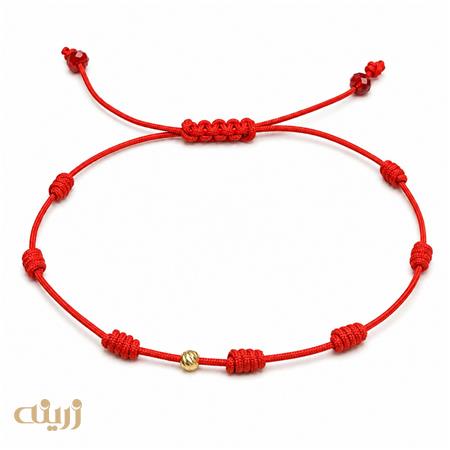 دستبند طلا هفت گره با یک گوی تراش کد B0103