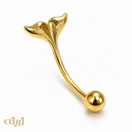 پیرسینگ طلا ناف دم وال کد NPI0010