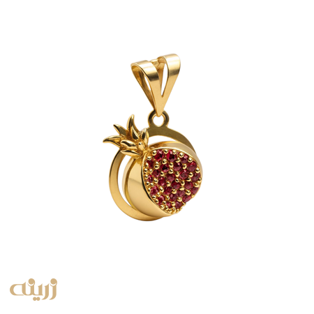 آویز طلا انار یاقوتی یلدایی  کادویی