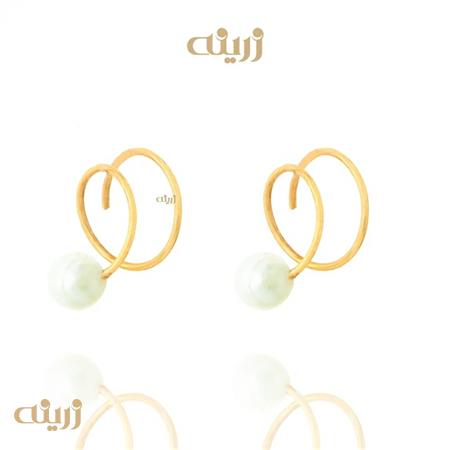گوشواره پیچی با مروارید شل